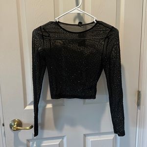 Black, bedazzled shirt